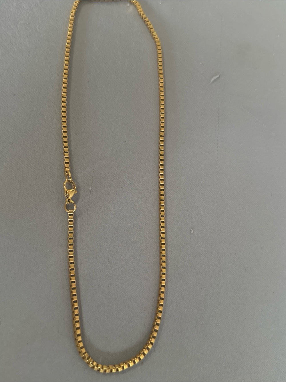 Polished Gold Box Chain Necklace for Women